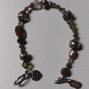 Tres Jolie sterling and beaded bracelet
